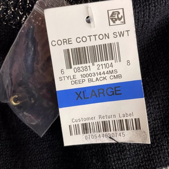 Charter Club Colorblocked Cable-Knit Sweater Black/White Size XL - D22 - Picture 7 of 9